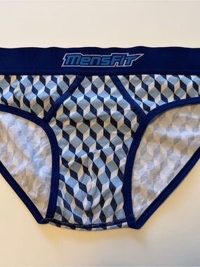 Blue Geometric Briefs - Mensfit
